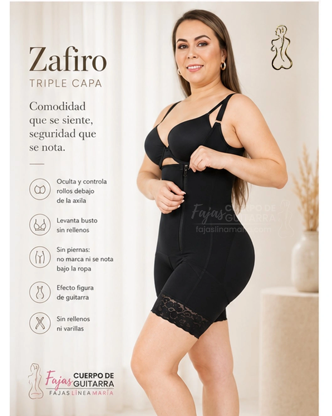 Fajas Colombiana Cuerpo de Guitarra Modelo Zafiro