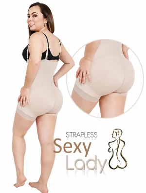 Fajas Colombianas strapless efecto cuerpo de guitarra