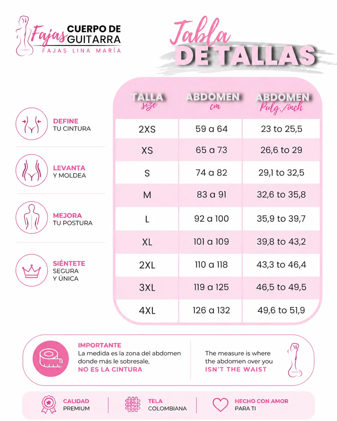 Tabla de tallas